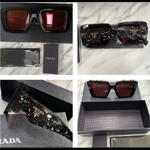 PRADA COLORFUL COLLECTION WITH THE ICONIC PRADA TRIANGLE LOGO 2022 SUNGLASSES - Picture 5 of 16